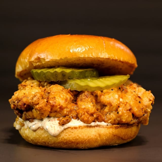Deluxe Jumbo Crispy Chicken Sandwich.