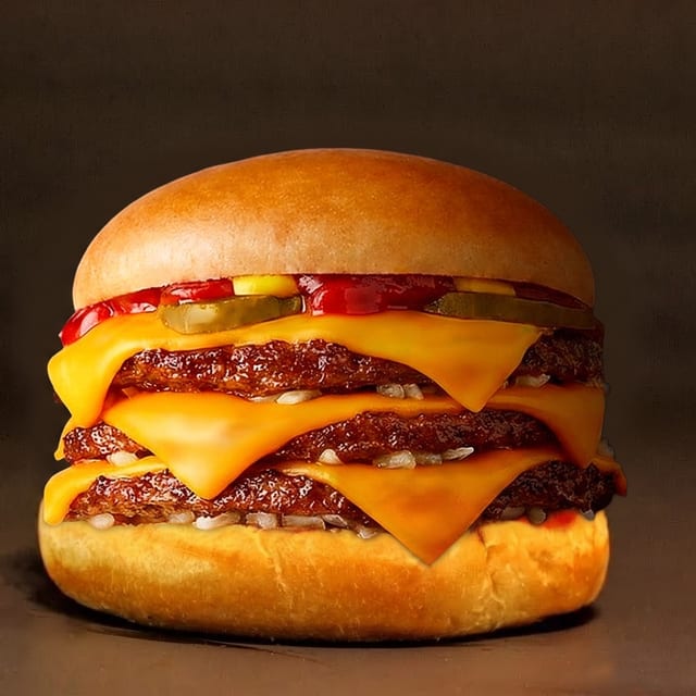 Triple Cheese Burger.