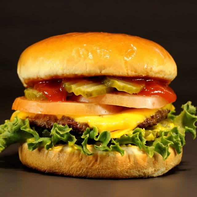 Deluxe Cheese Burger.