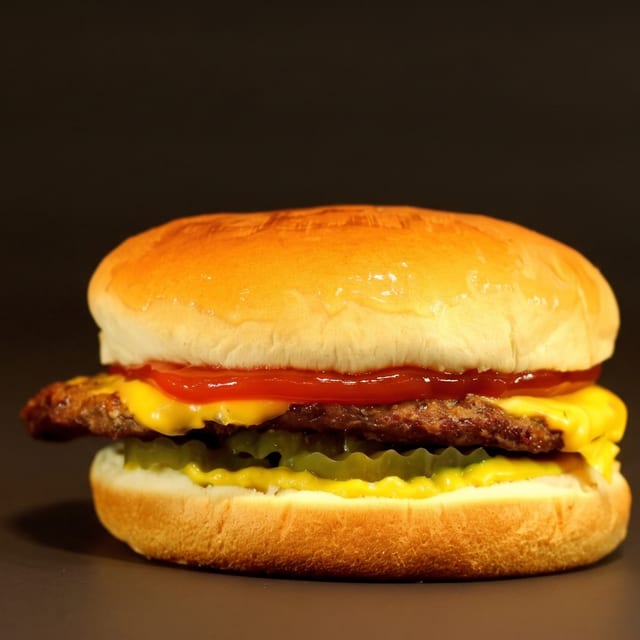 Jr Cheese Burger Kids Meal.
