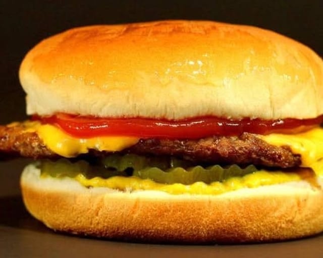 Deluxe Double Cheese Burger.