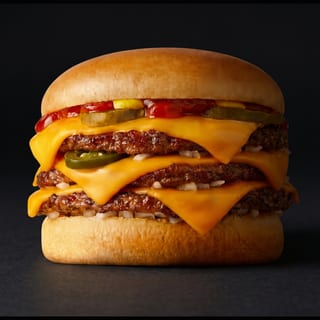 Deluxe Triple Cheese Burger